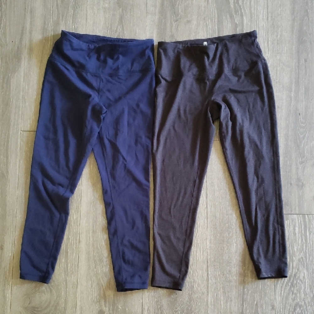 Two pices Ideology Blue and Gray Leggings High-Waisted Athletic Bottoms, Size S